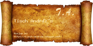 Tisch András névjegykártya